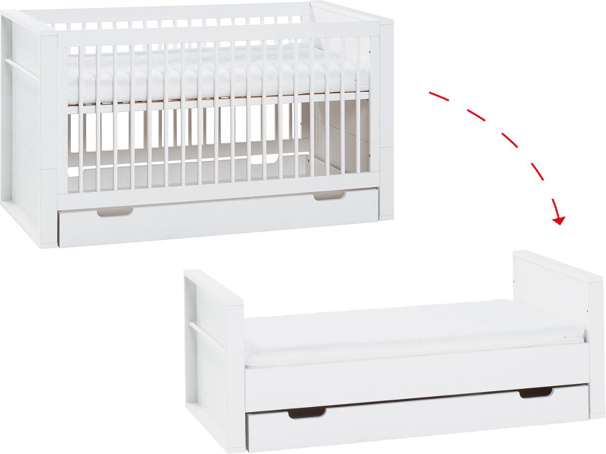 Cot bed 140x70 Milk