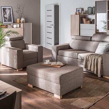 Pouffe with storage (70x70) Milton arrangement