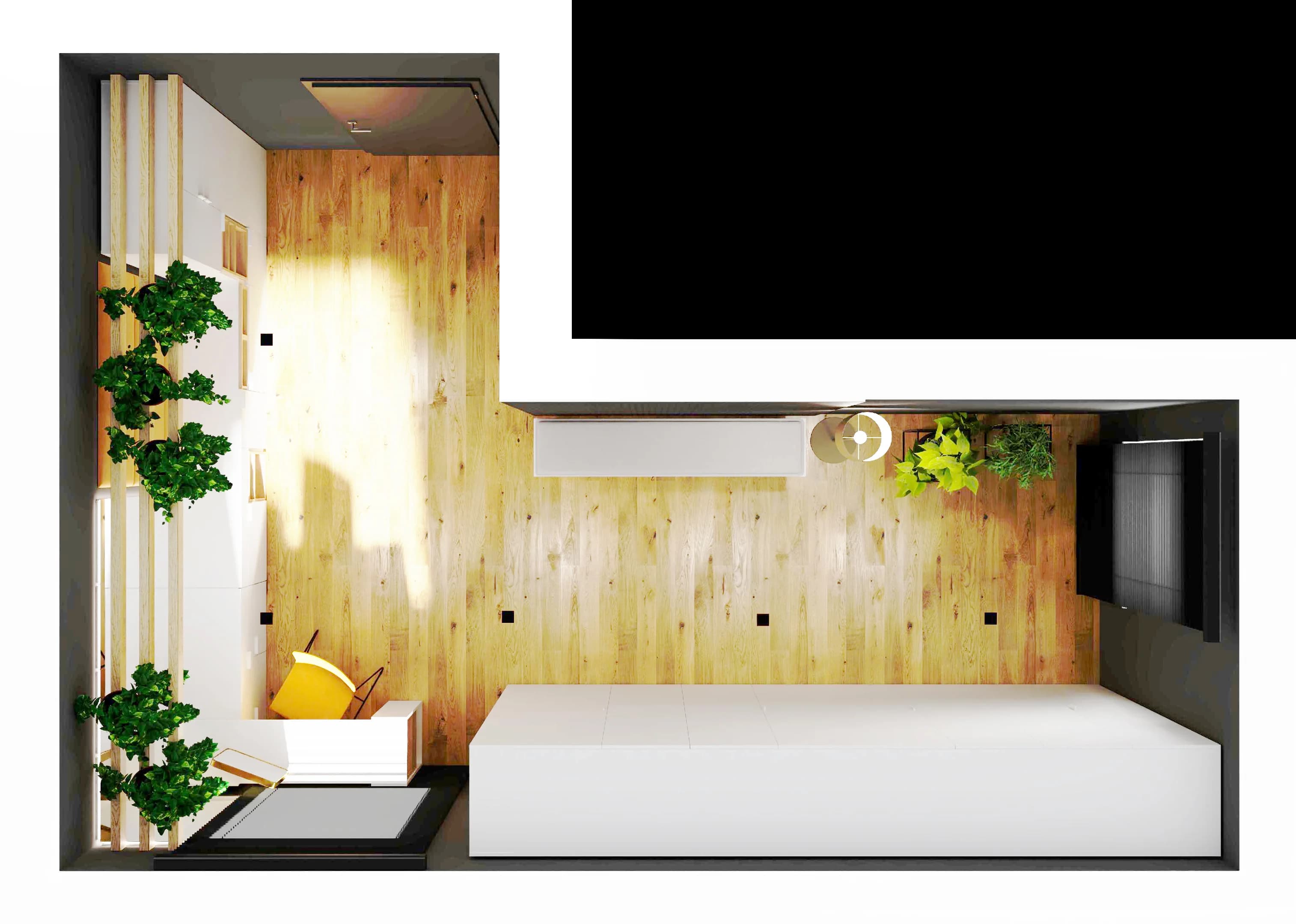 Modern L-shaped wardrobe