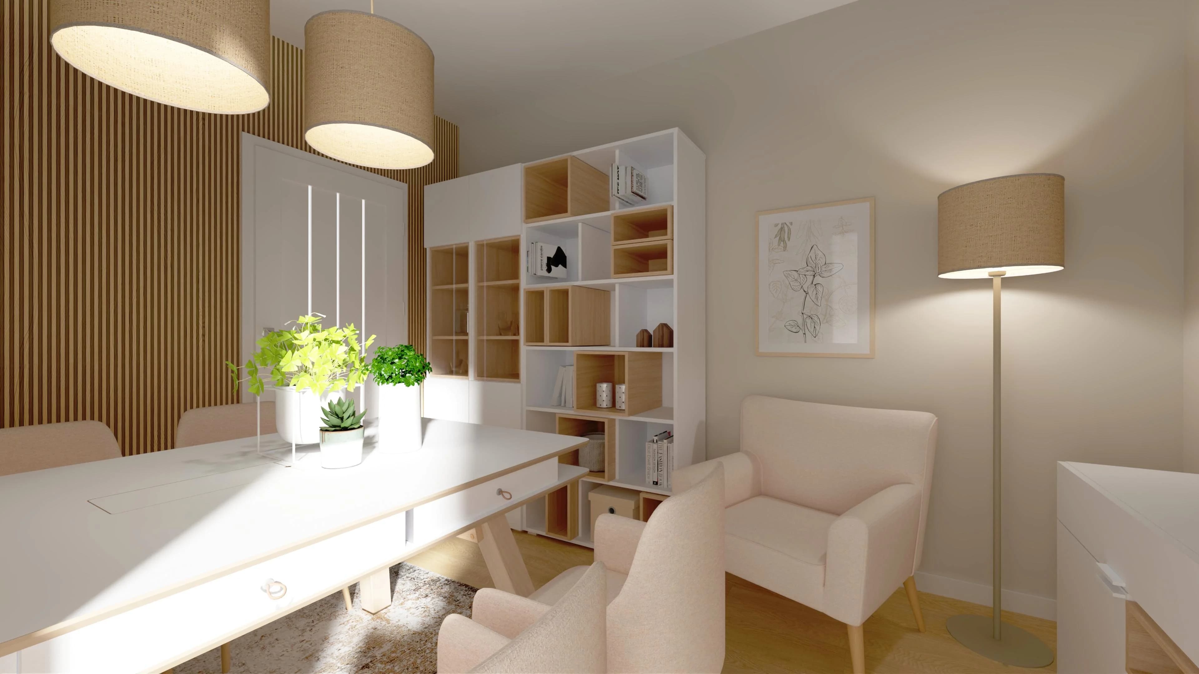 Mini jadalnia z kącikiem do czytania