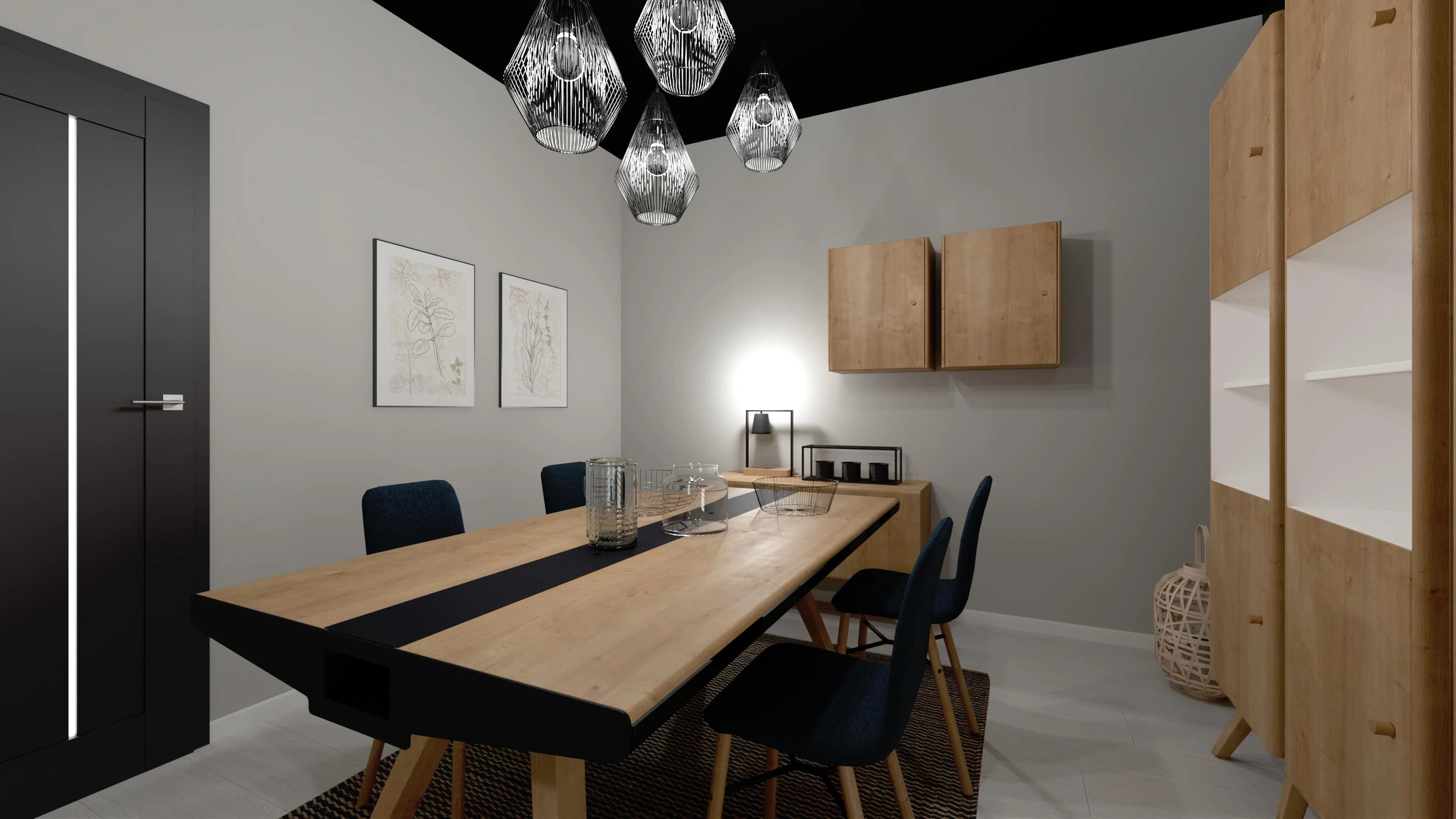 Nowoczesna jadalnia z loftowym akcentem