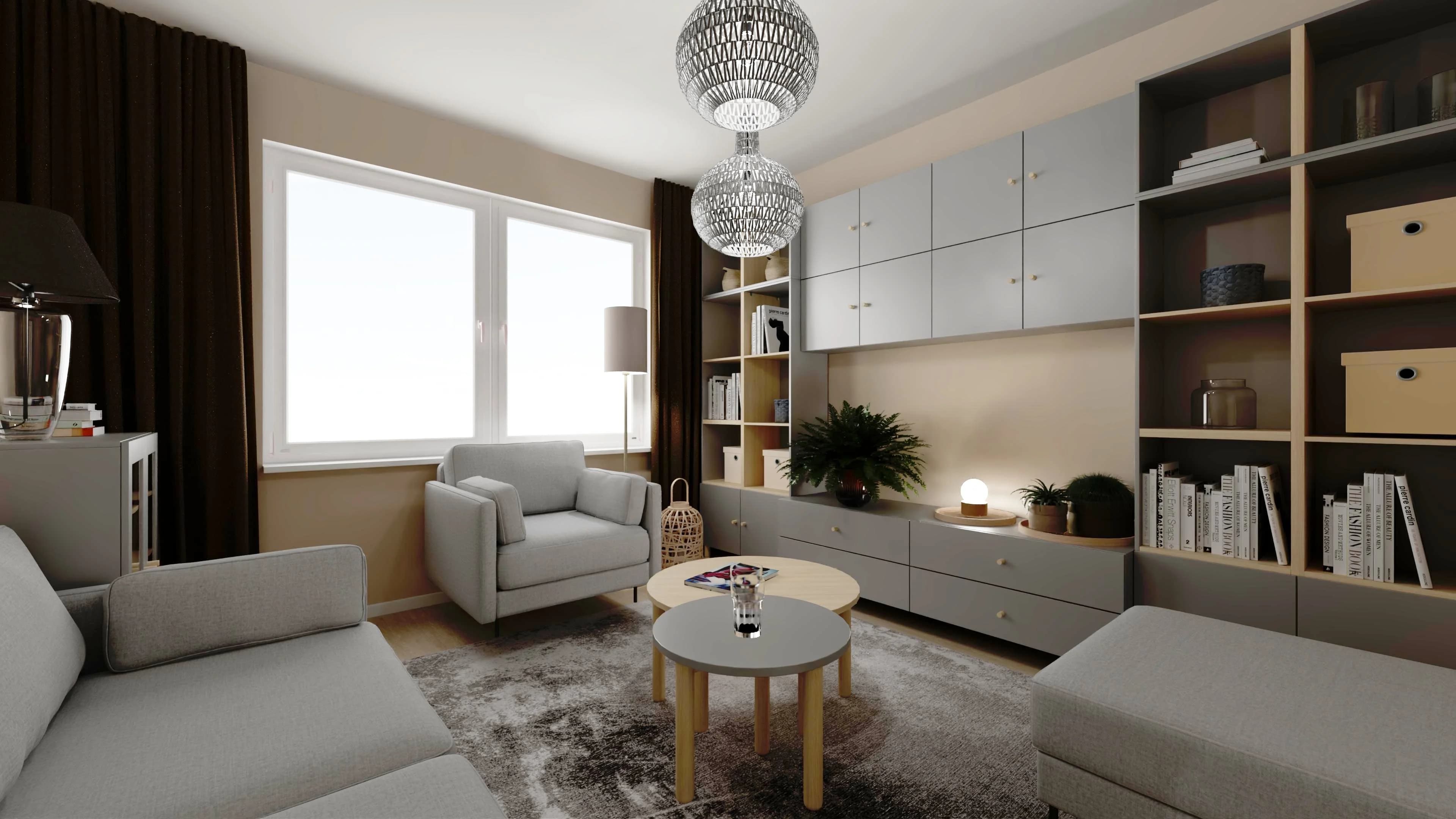 Beż i szarość – perfekcyjna harmonia w rodzinnym salonie