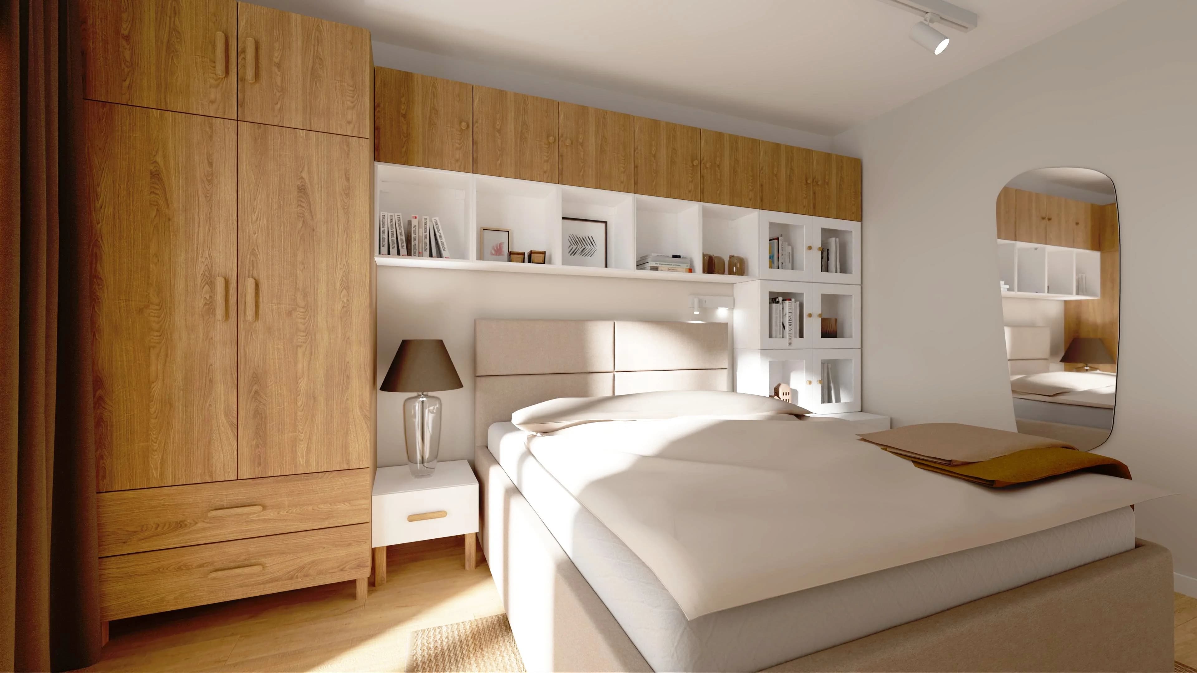 Naturalne piękno drewna w aranżacji sypialni