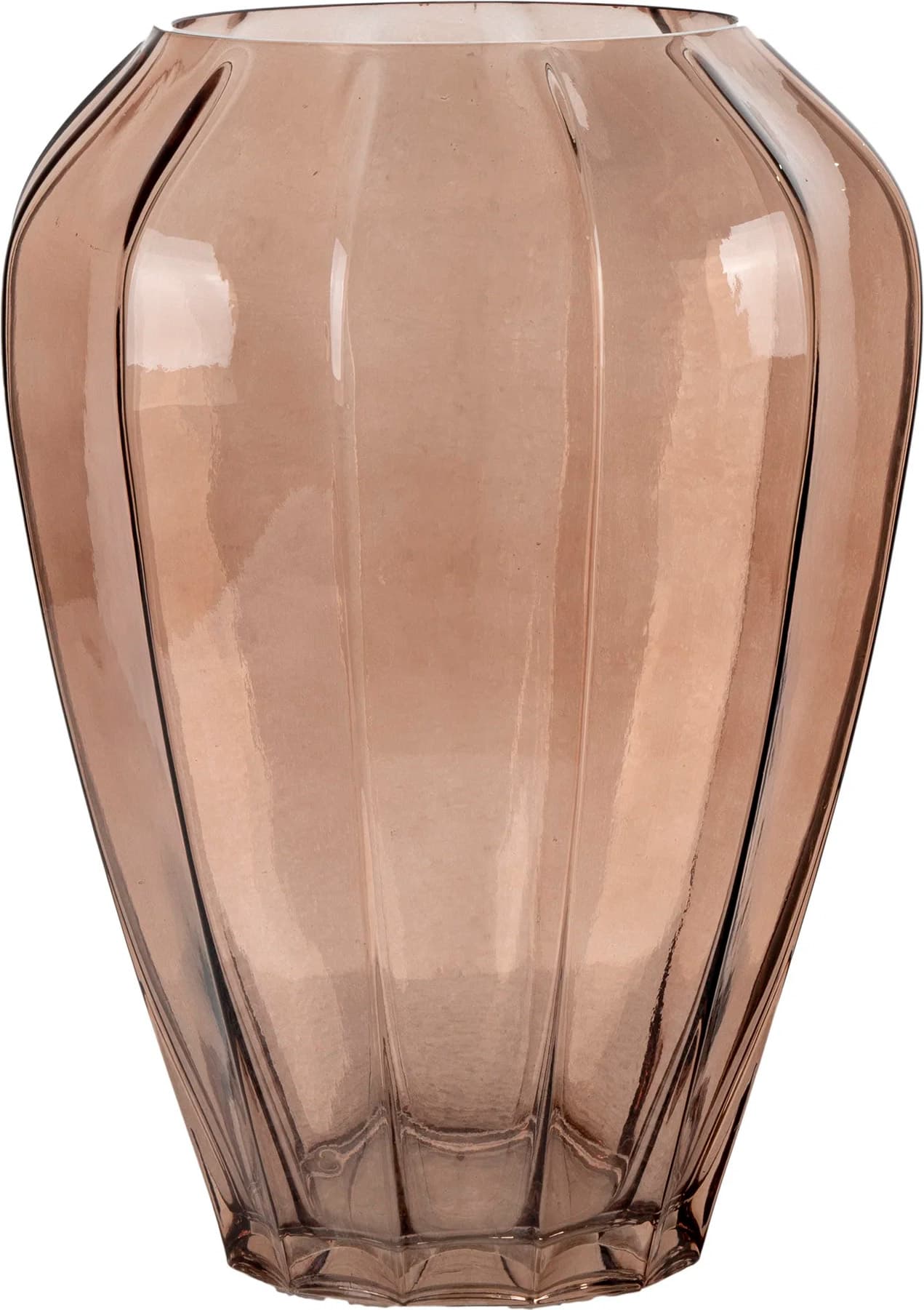 House Nordic brown glass vase