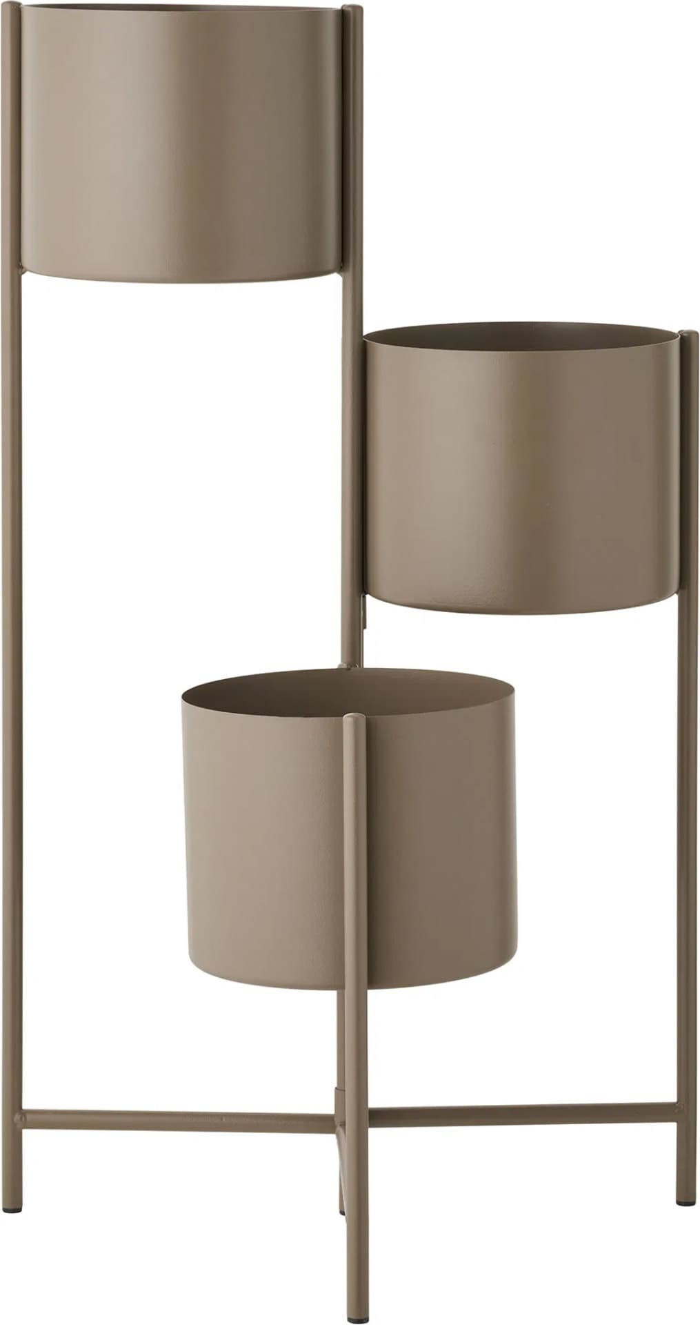 Kwietnik metalowy z 3 osłonkami brązowy House Nordic