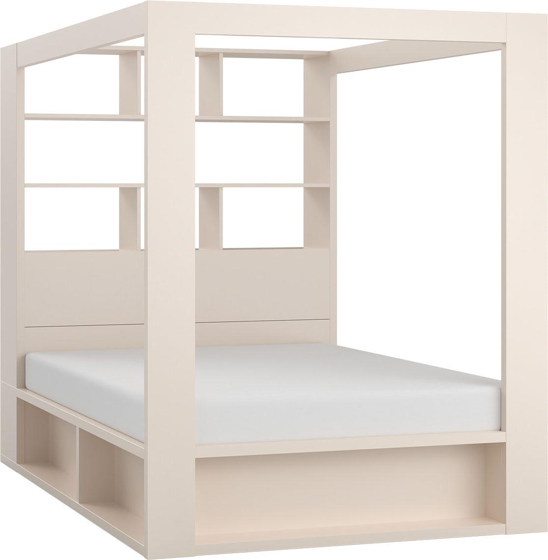 Double bed with canopy and with bookcase 4 You Fresh