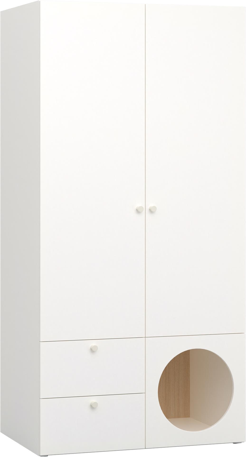2-door wardrobe with opening front Reli