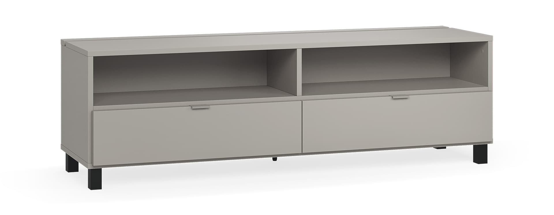 RTV 180 wardrobe with black legs and handles grey/grey Simple