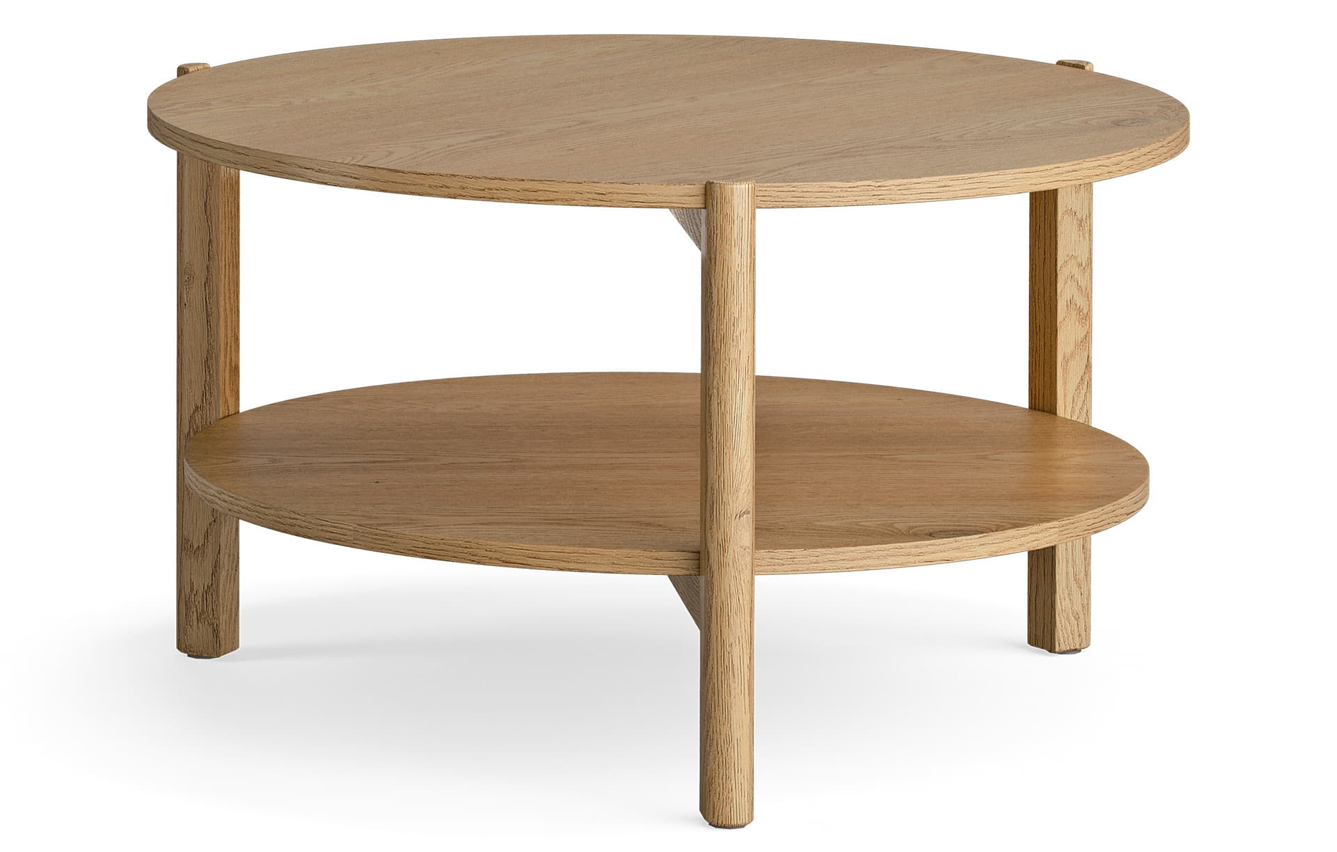 Stolik kawowy okrągły z obrotową półką Well