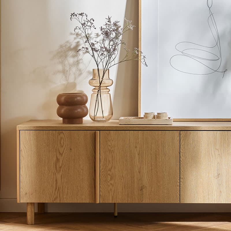 Osłona na doniczkę ceramiczna brązowa House Nordic aranżacja