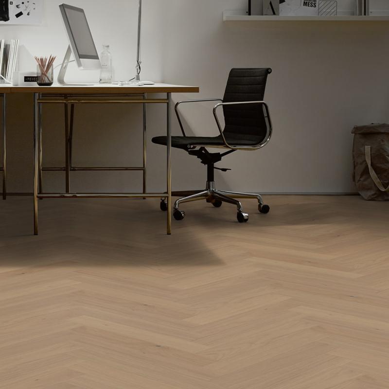 Podłoga hybrydowa Ter Hürne Hywood Herringbone Collection Olio Dąb Acadia aranżacja