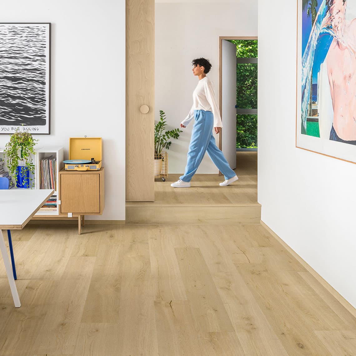 Panele podłogowe QUICK STEP Impressive Dąb Bawełniany IM8254 aranżacja