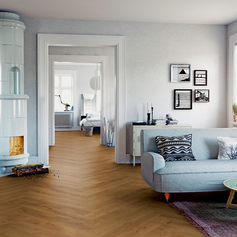 Podłoga drewniana Ter Hürne Herringbone Collection Dąb Fünen aranżacja