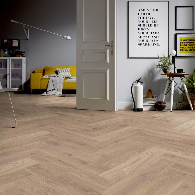 Podłoga podłogowe Ter Hurne Herringbone Edition Dąb Maisonette aranżacja