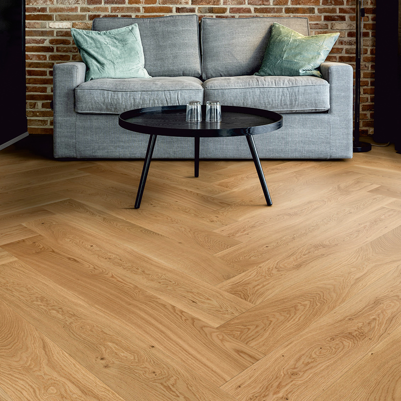Podłoga drewniana Ter Hürne Herringbone Collection Dąb Texel aranżacja