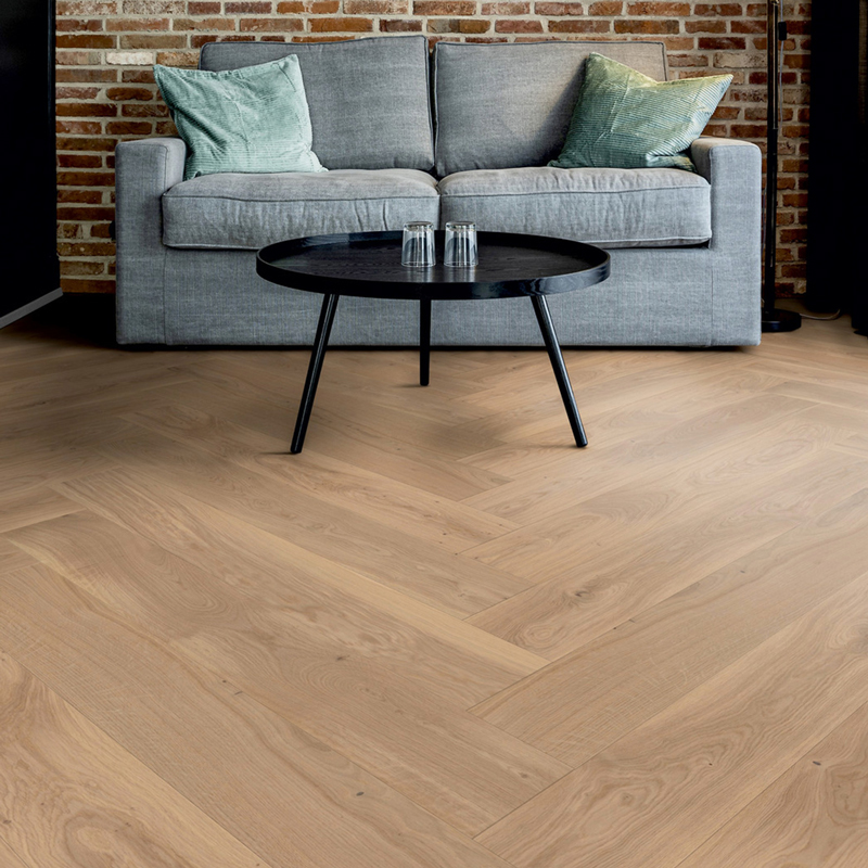 Podłoga drewniana Ter Hürne Herringbone Collection Dąb Vlieland aranżacja