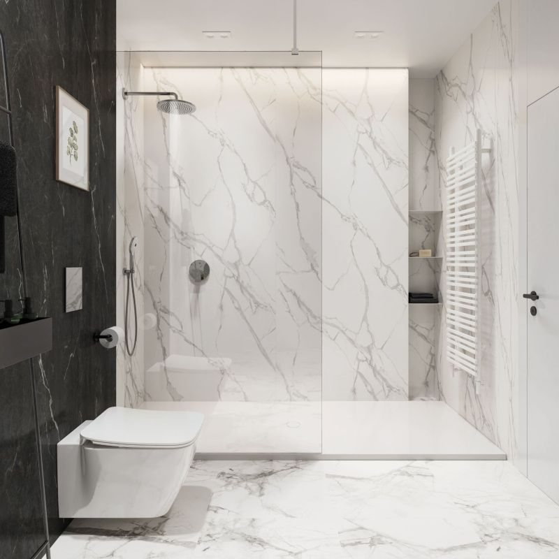 Mineralne panele ścienne SPC Idevo Elegance 280x110 cm aranżacja