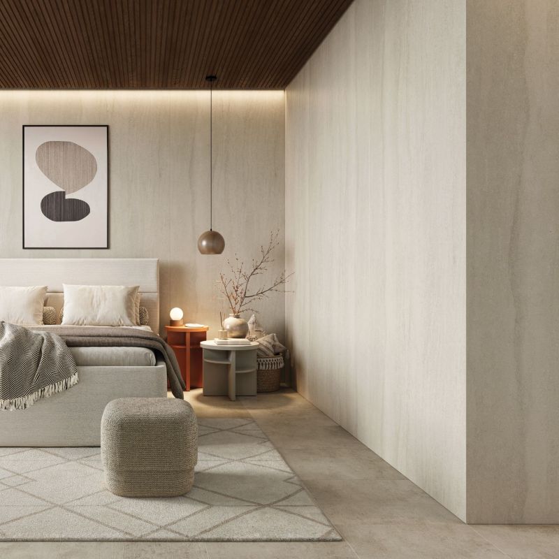 Mineralne panele ścienne SPC Idevo Mineral Sand 280x110 cm aranżacja