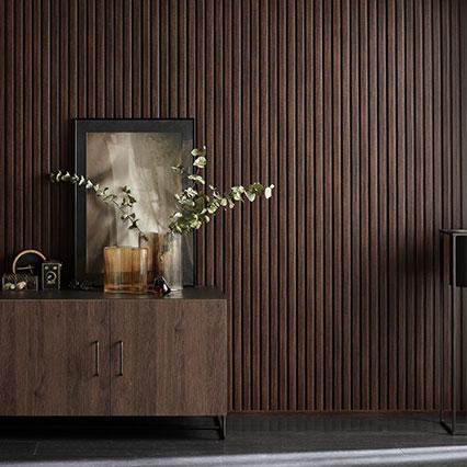 Linerio L-Line Chocolate panel arrangement