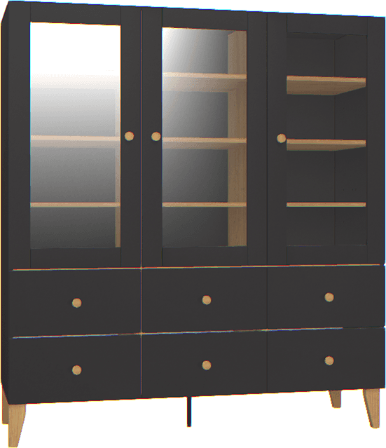 Kredens szeroki Creative czarny