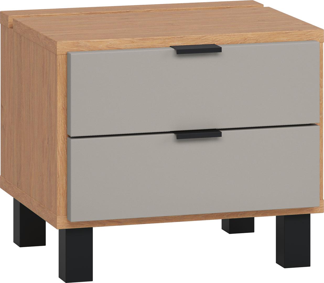 Bedside table with drawers and functional slat Simple