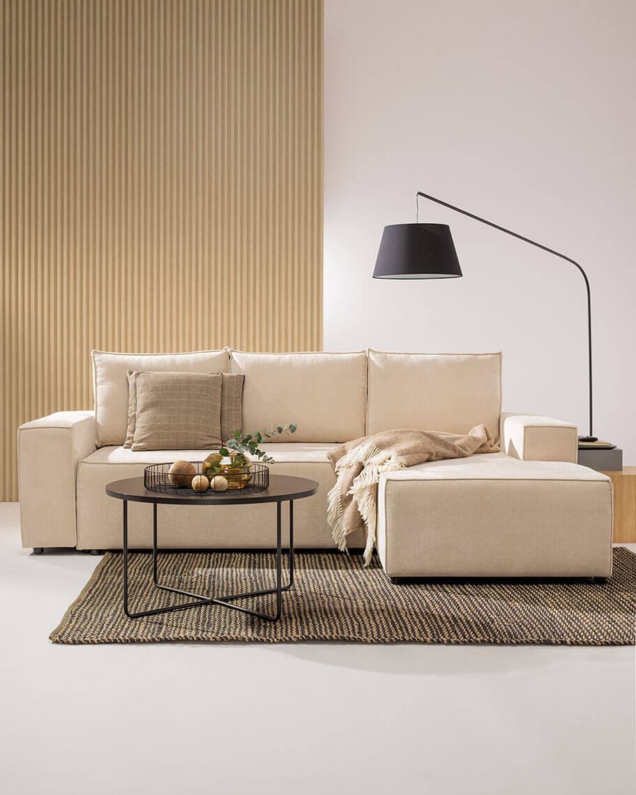 sofa w stylu japandi