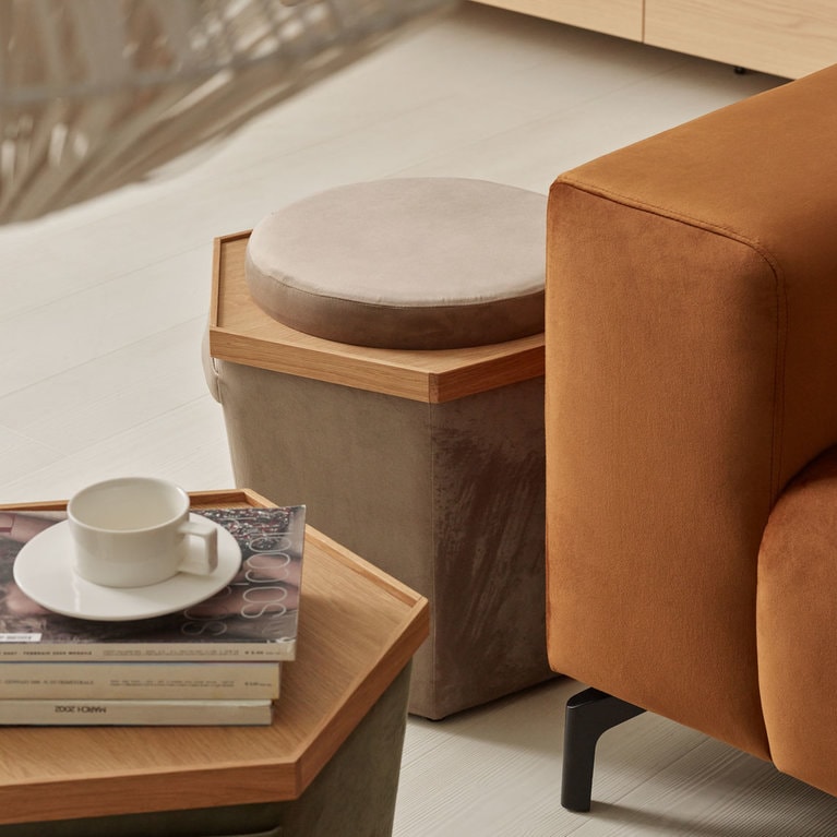 Tapicerowany puf Doppio