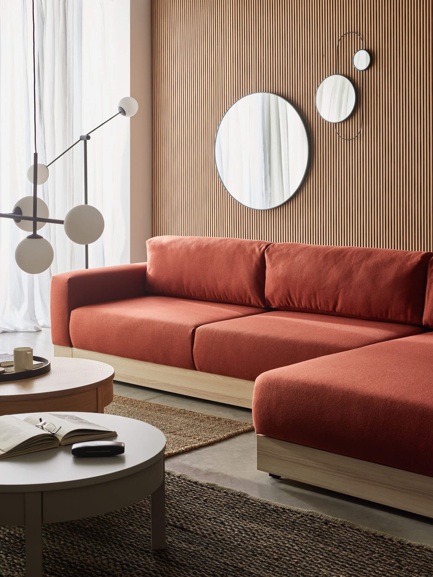 sofa stello w wełnianej tkaninie