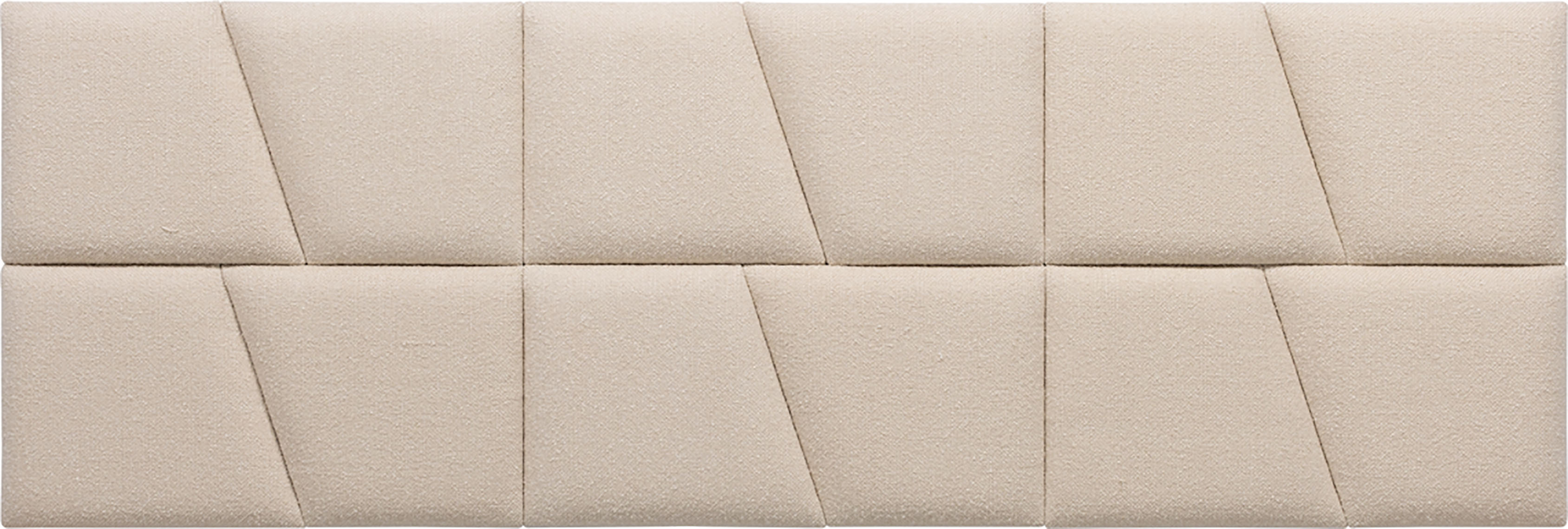 Set of upholstered panels Geo large Soform cream boucle