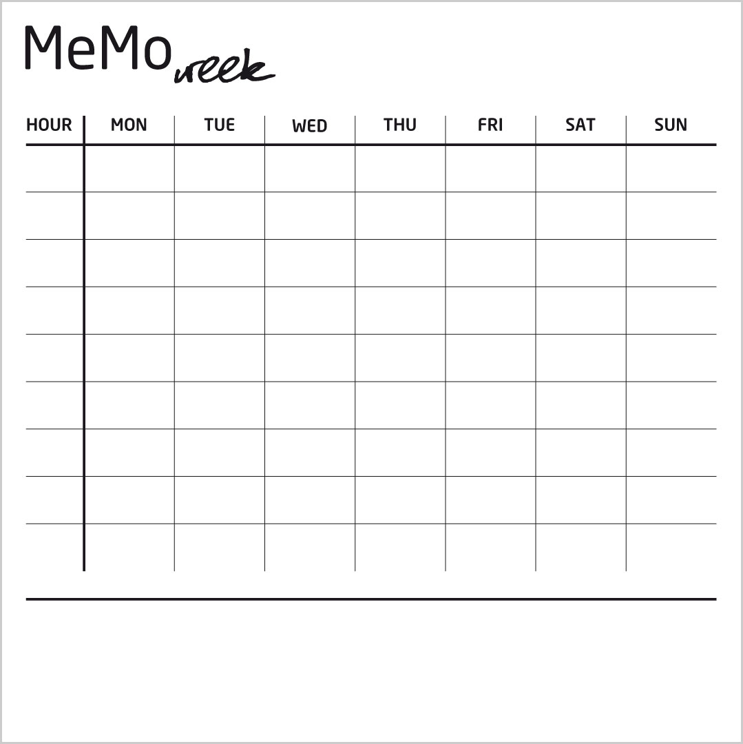 Nakładka metalowa na front - planer Memo week Young Users