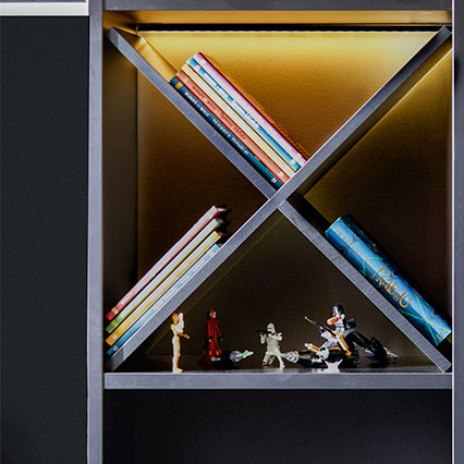 LED RGB backlight with remote control, set of 1 pt black Young Users arrangement