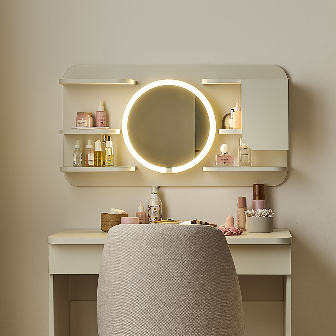 Mirror extension for dressing table Reli arrangement