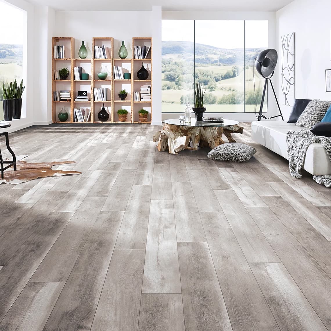 Panele podłogowe Kronooriginal Organic Clever Silent Blackwater Oak K413 arrangement