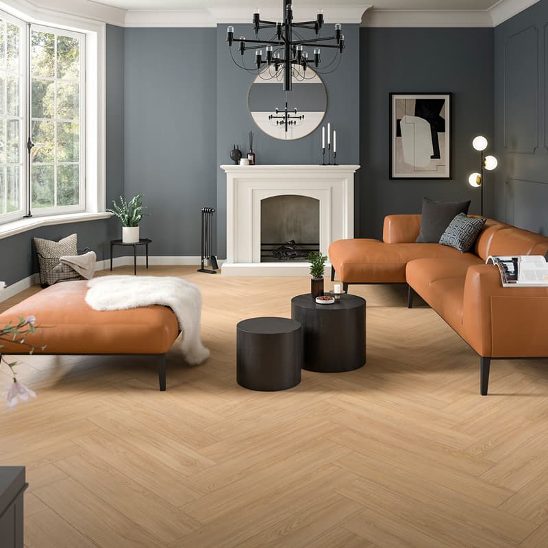 Panele podłogowe EGGER Nature Sense Herringbone Dąb Casella naturalny EL2152 arrangement