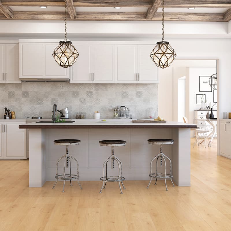 Panele podłogowe wodoszczelne VOX Querra Prestige Dąb Devon aranżacja