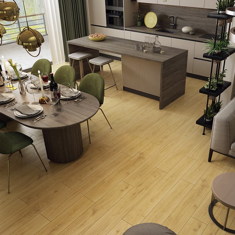 Panele podłogowe Swiss Krono Aurum Sefora Aqua Zero Dąb Americano D40474 aranżacja