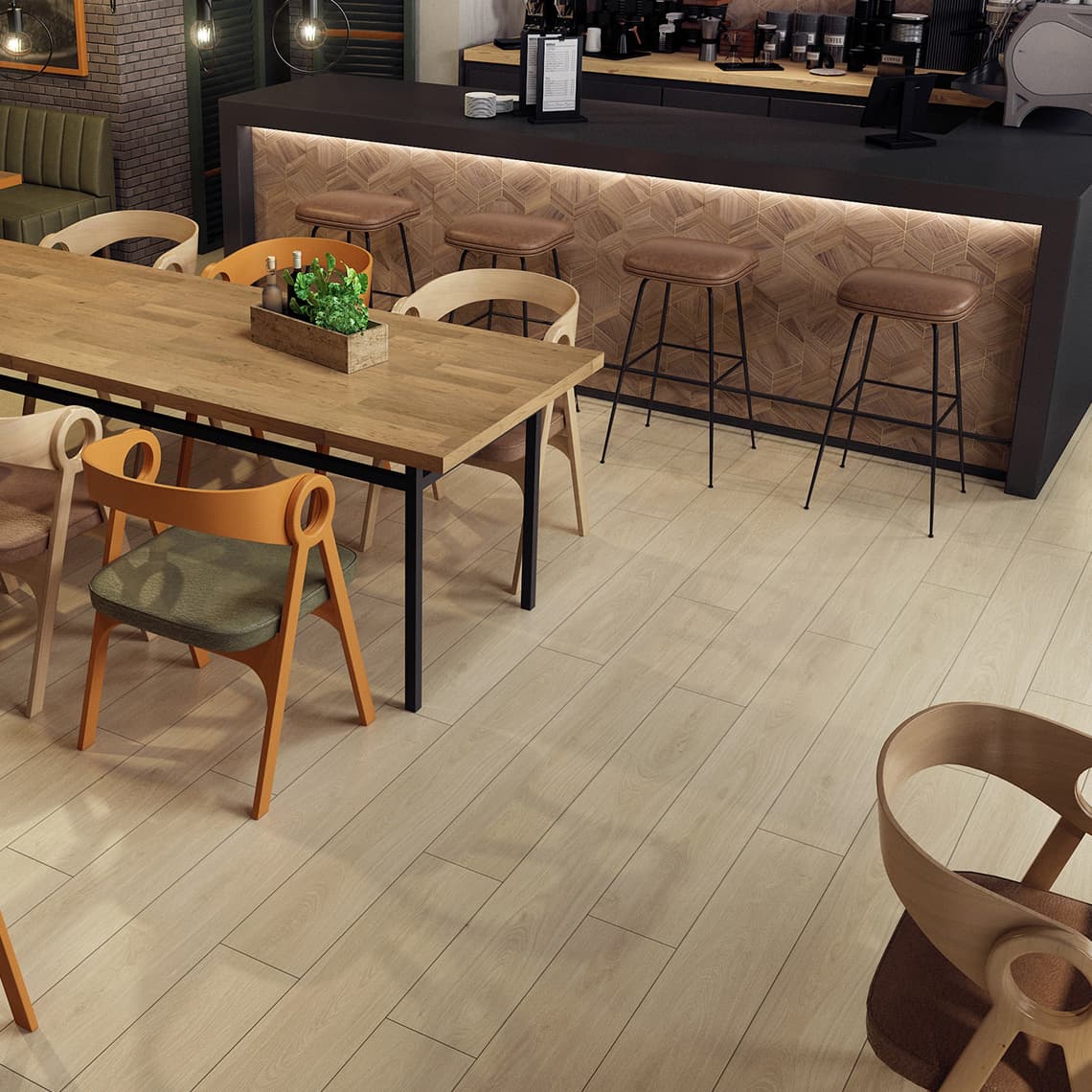 Panele podłogowe Swiss Krono Aurum Sefora Aqua Zero Dąb Cortado D40444 aranżacja