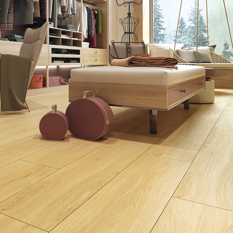 Panele podłogowe Swiss Krono Platinium Bella Aqua Block Dąb Coletta D40624 arrangement