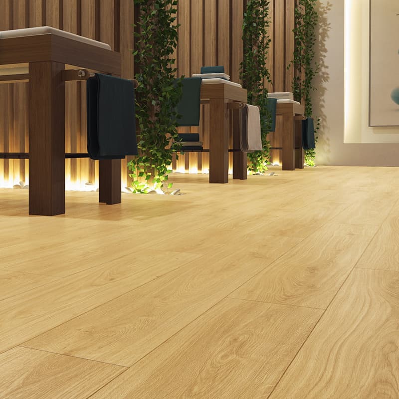 Panele podłogowe SWISS KRONO Aurum Symfonia Aqua Zero Dąb Adagio D40414 aranżacja