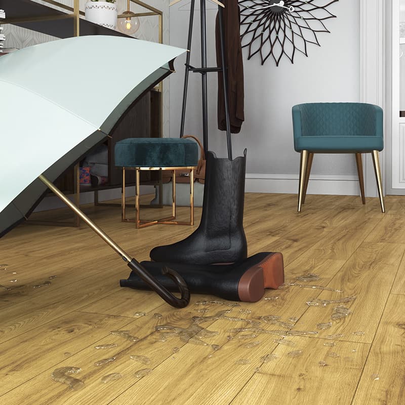 Panele podłogowe SWISS KRONO Aurum Symfonia Aqua Zero Dąb Moderato D40404 arrangement