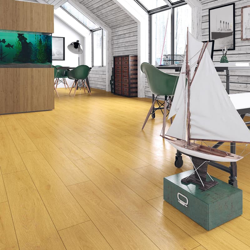 Panele podłogowe SWISS KRONO Platinium Marine AC4 Dąb Kaspijski D4563 aranżacja