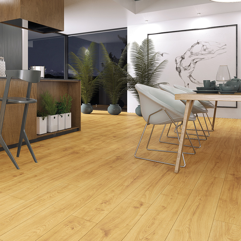 Panele podłogowe SWISS KRONO Platinium Milo Aqua Block Dąb Akropol D40544 arrangement