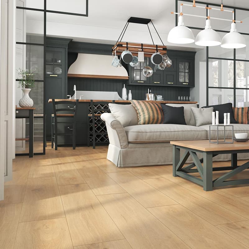 Panele podłogowe SWISS KRONO Platinium Terra Aqua Block Dąb di Trevi d4917 arrangement