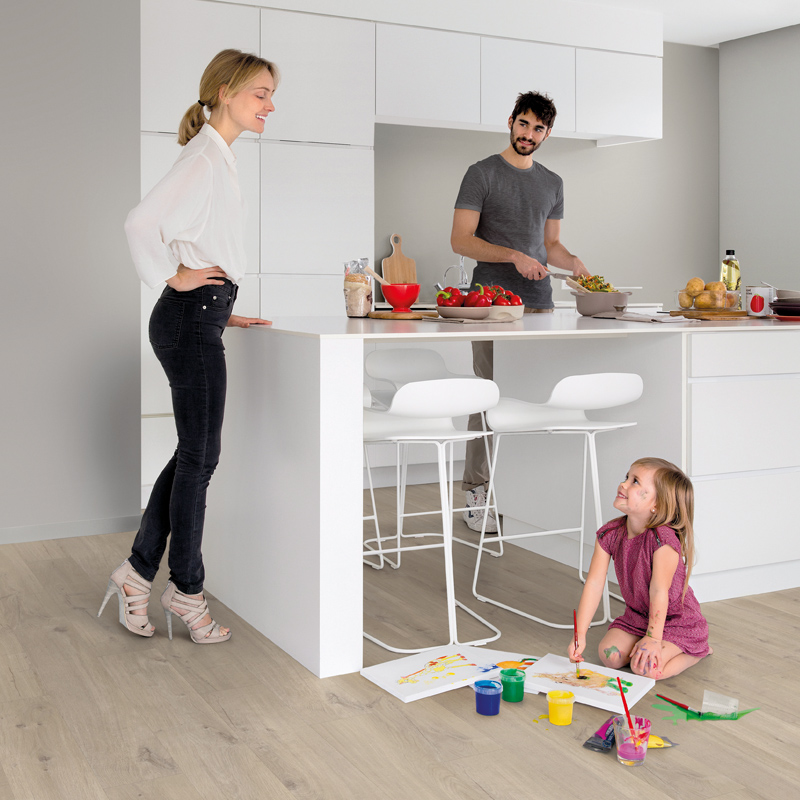 Panele winylowe Quick Step Bloom Dąb bawełniany beżowy AVMPU40103 arrangement