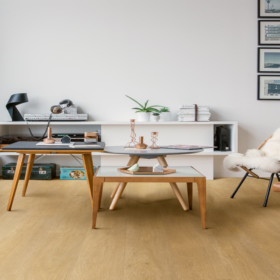 Panele winylowe Quick Step Liv Dąb satynowy średni naturalny SGSPC20311 aranżacja