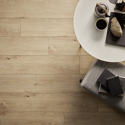 Rigid core flooring with integrated underlay IXPE VOX Rigio Oak Euris arrangement
