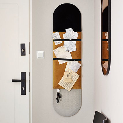 Small upholstered panels set Soform grey-mustard arrangement