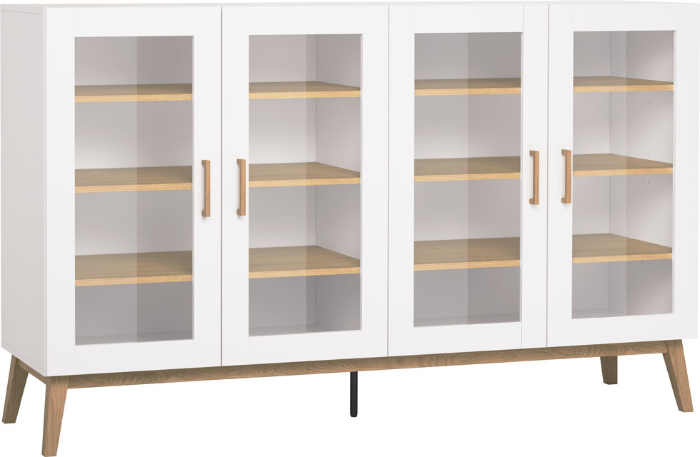 Bufet Creative biały fronty szklane