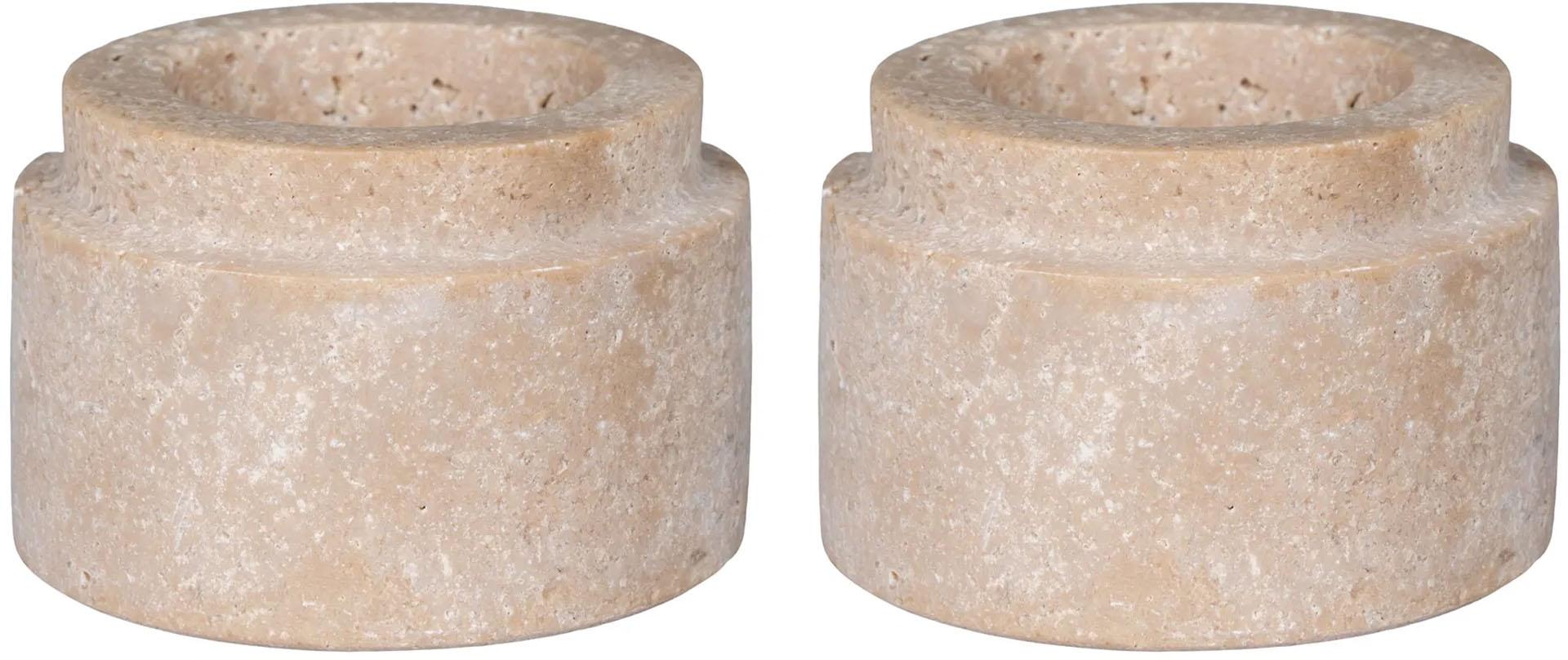 Tealight Travertine kpl 2pcs