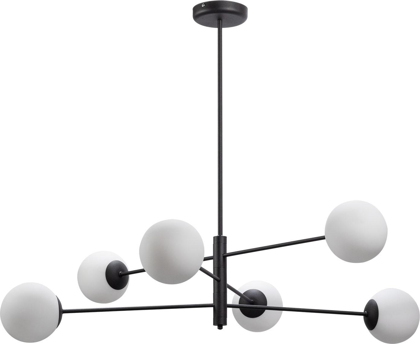 Homme 6 milkshade ceiling lamp